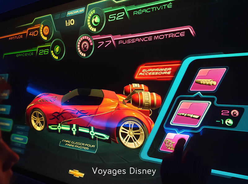 Walt Disney World, Test Track, Configuration de sa voiture avant d'embarquer
